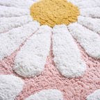 Pink Roseate Cotton Anti Slip Floor Mat 85x53cm