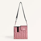 Pink Water Bottle Carrier Bag With Adjustable Strap