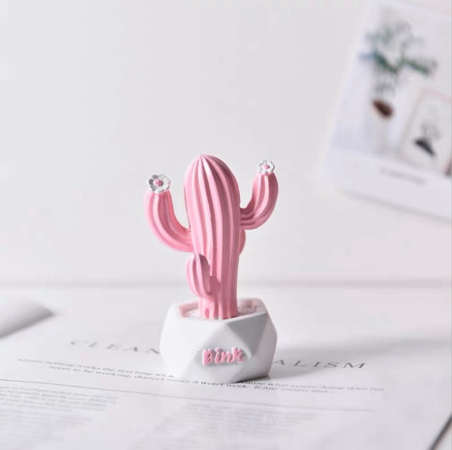 Pink Cactus Statue