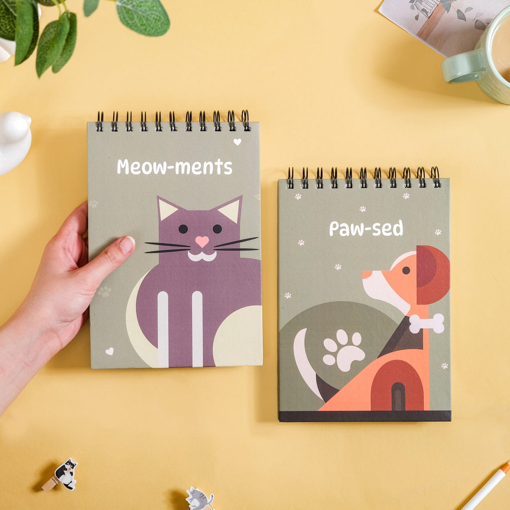 Furry Friends Spiralbound Planner Set Of 2