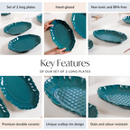 Luxe Moroccan Long Platter Set Of 2 12 Inch