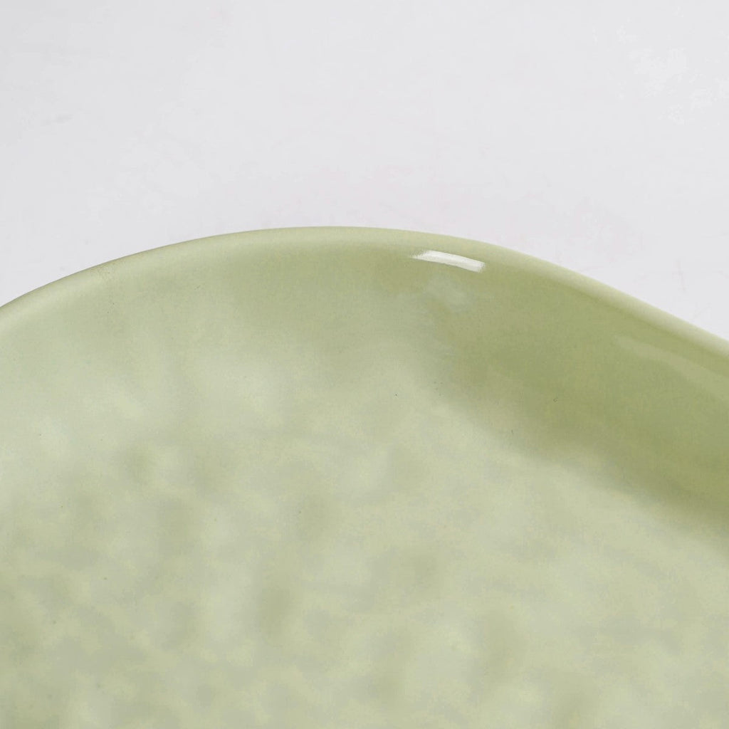 Sage Green Ceramic Serving Platter Set Of 2 12 Inch