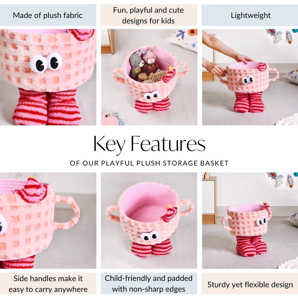 Playful Plush Storage Basket