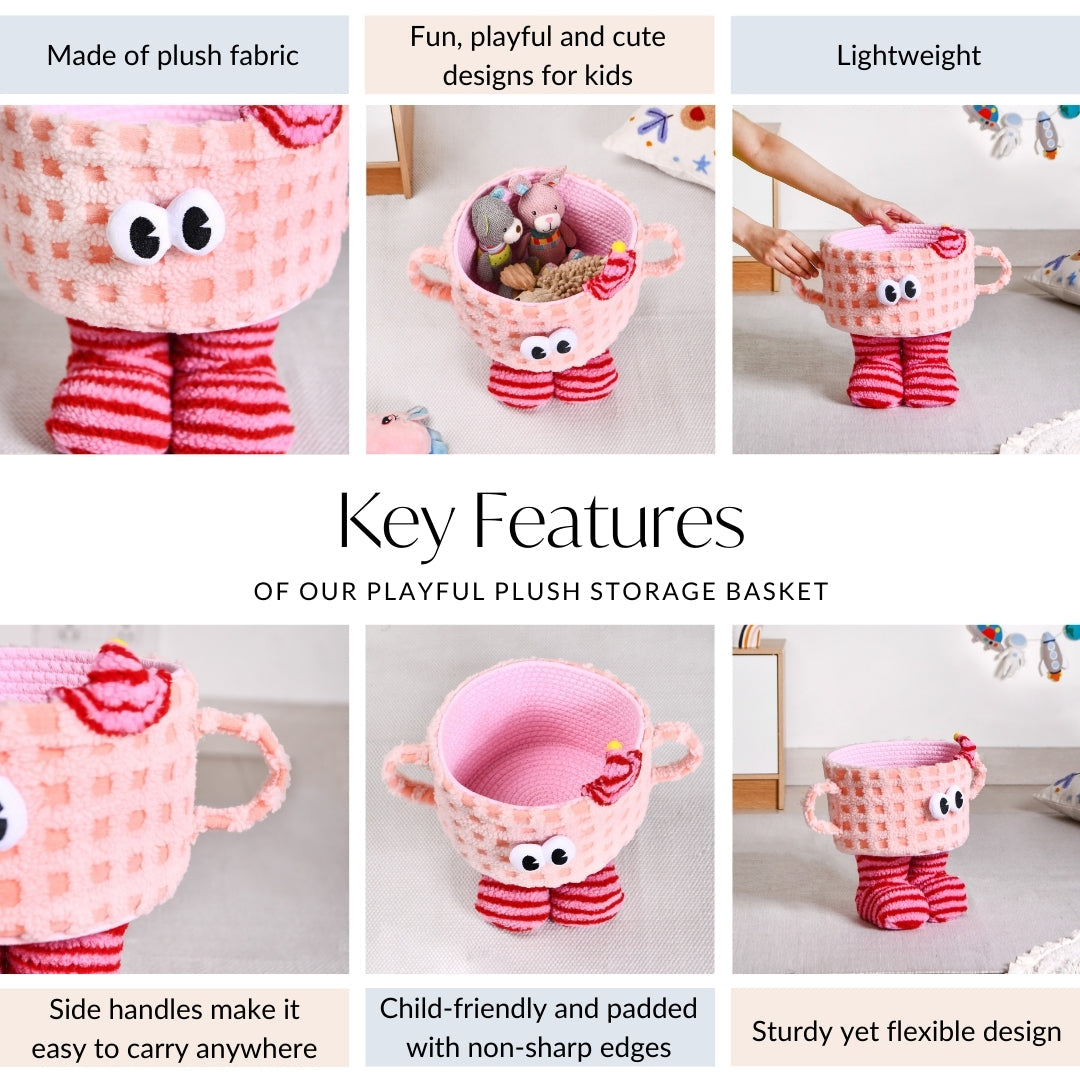 Playful Plush Storage Basket