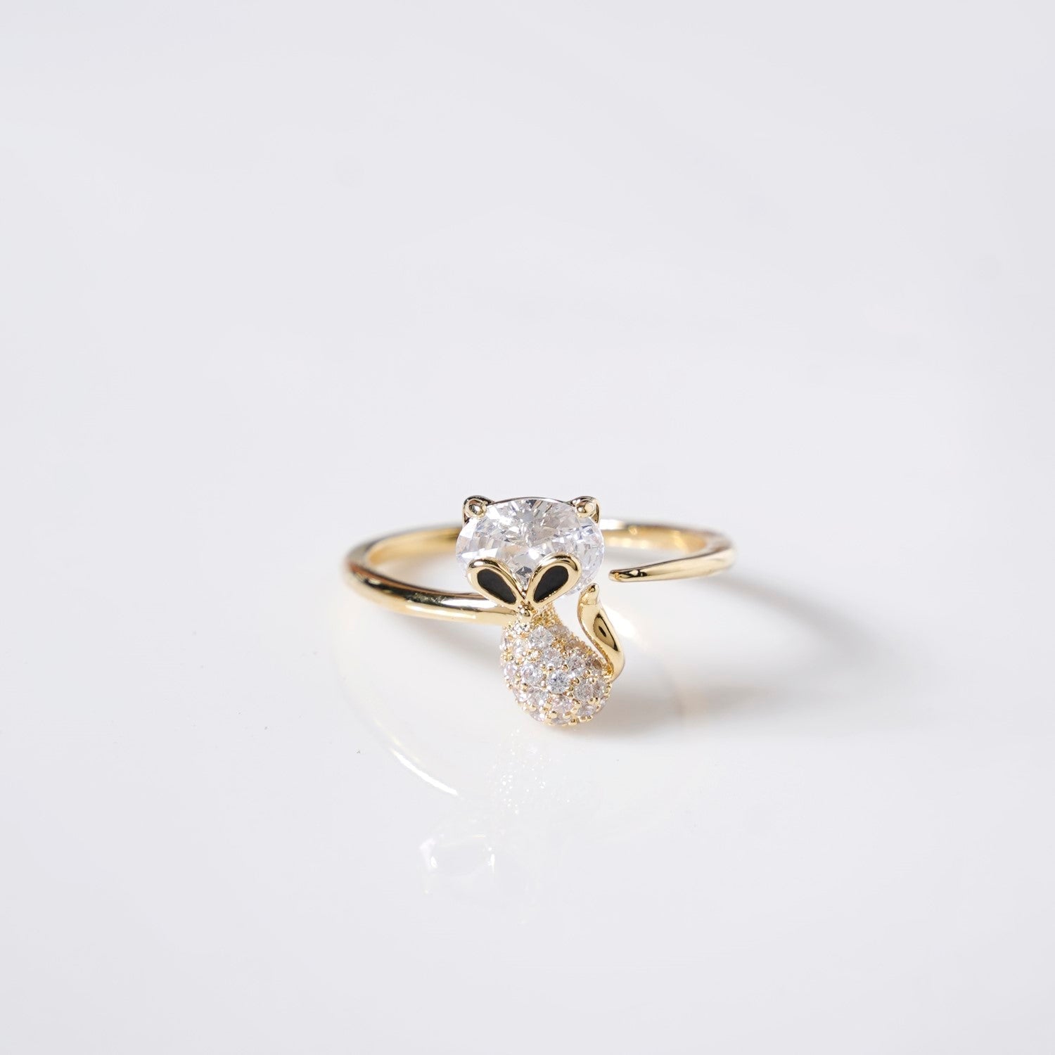 Playful Whiskers Gold Ring