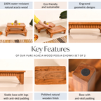 Pure Acacia Wooden Riser Set Of 2