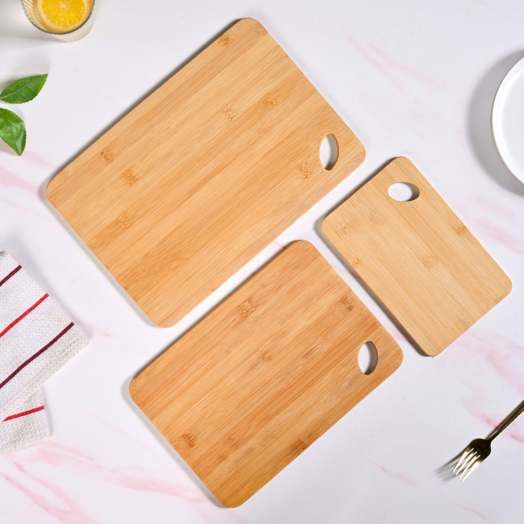 Premium Bamboo Serving Board Set Of 3
