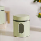 Premium Metal Coated Snacks Window Glass Jar Set Of 4 750ml