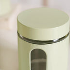 Premium Metal Coated Snacks Window Glass Jar Set Of 4 750ml