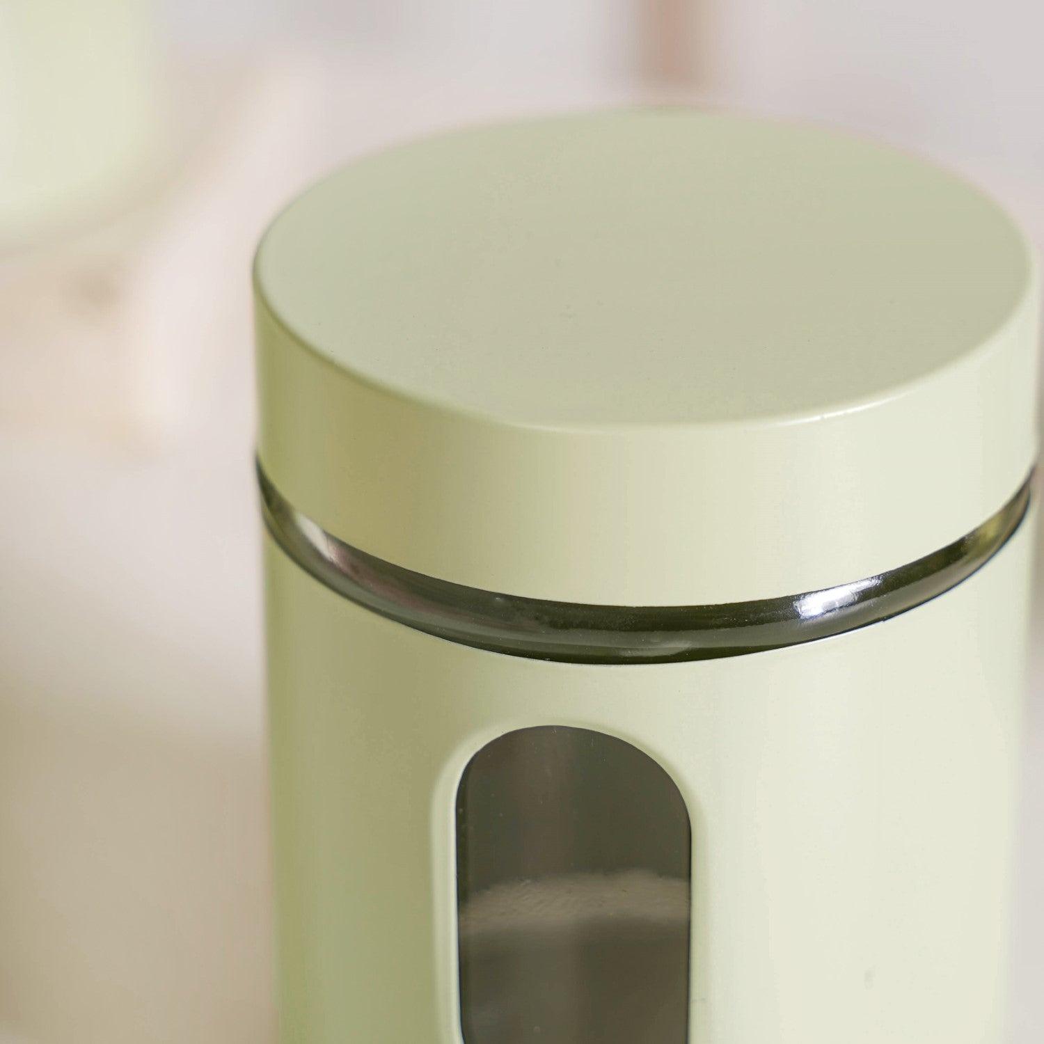 Premium Metal Coated Snacks Window Glass Jar Set Of 4 750ml