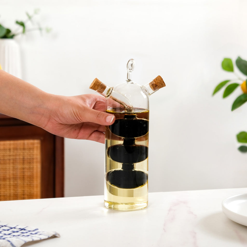 Borosilicate Cruet Bottle For Olive Oil And Balsamic Vinegar