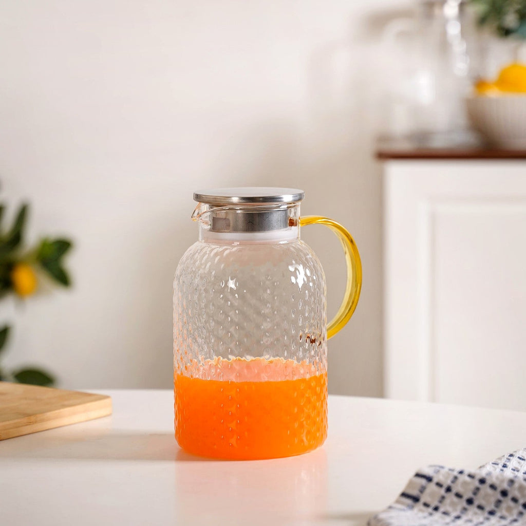 Premium Textured Borosilicate Glass Jar 1250ml