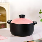 Flamora Ceramic Cooking Pot Pink 3600ml