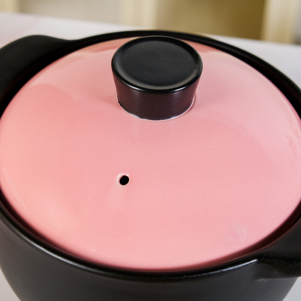 Flamora Ceramic Cooking Pot Pink 3600ml