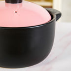 Flamora Ceramic Cooking Pot Pink 3600ml