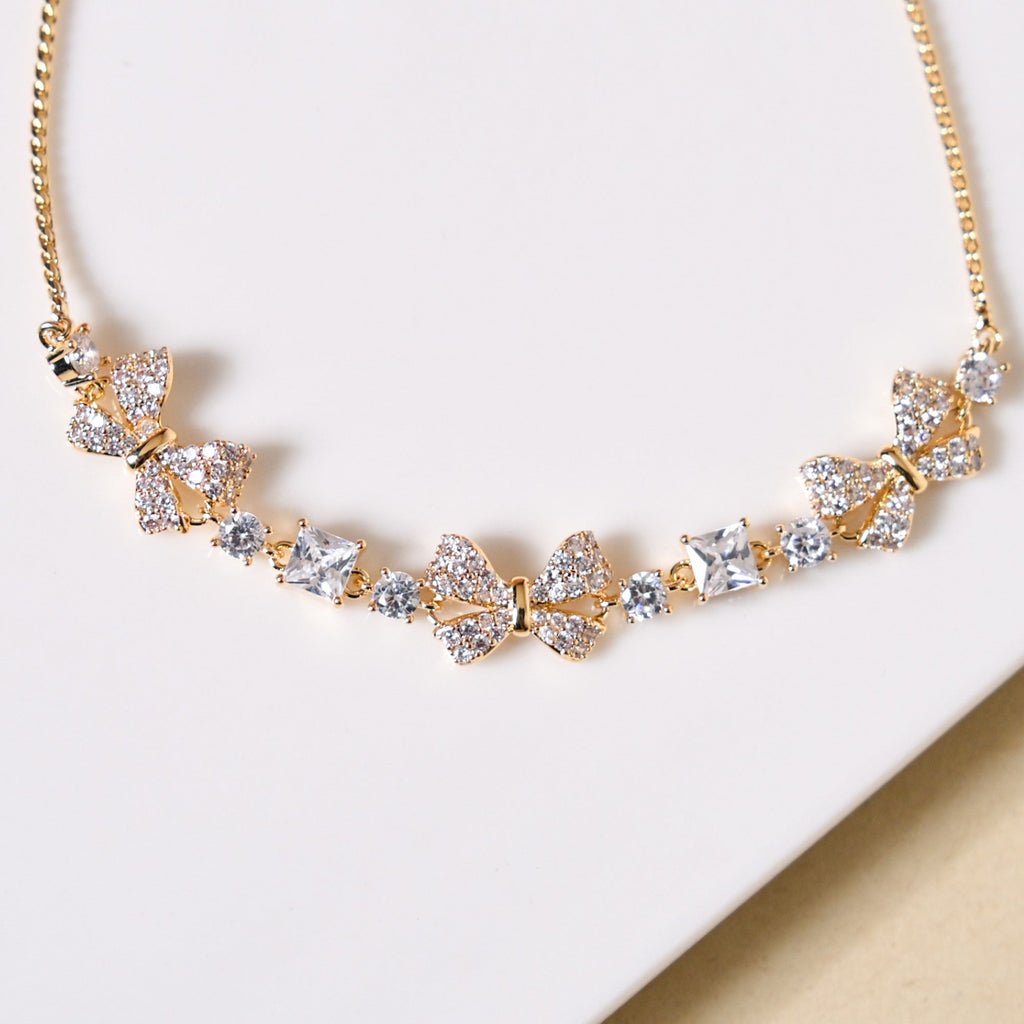 Princess Bow Gold Chain Bracelet