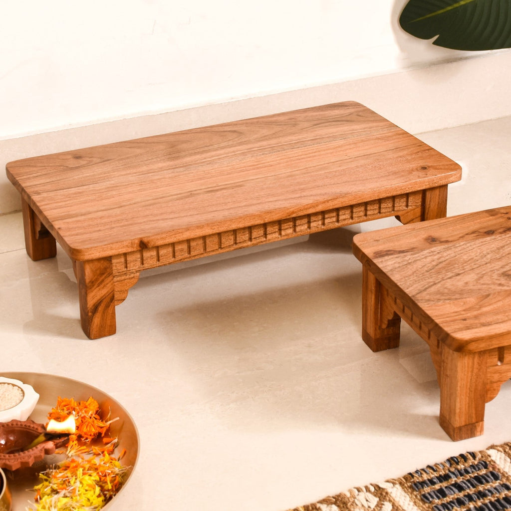 Pure Acacia Wooden Riser Set Of 2