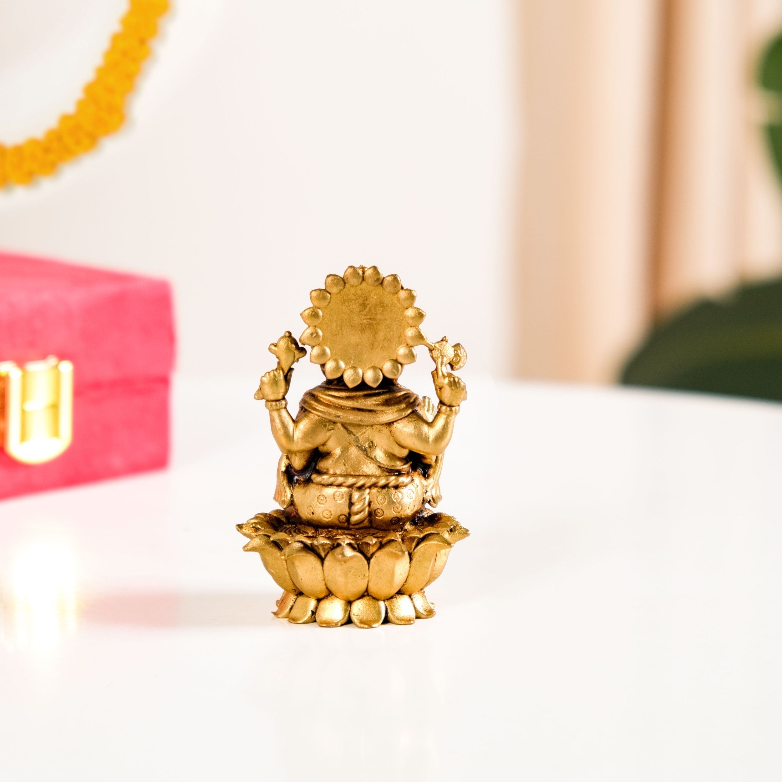 Pure Brass Ganesh Idol 8cm