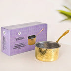 Pure Brass Hammered Saucepan 1200ml