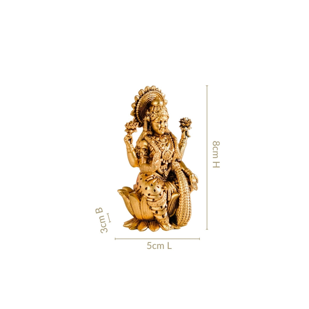 Pure Brass Lakshmi Idol 8cm