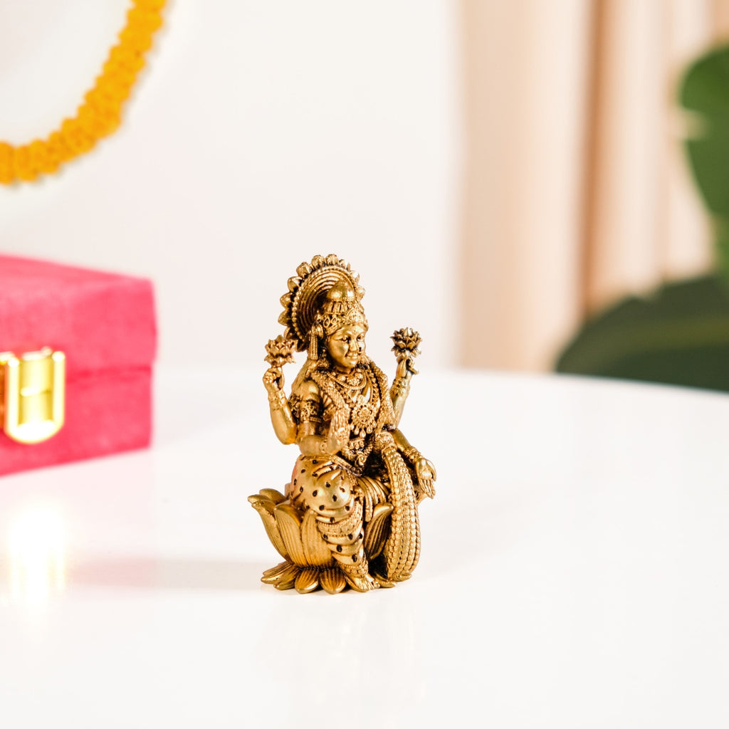 Pure Brass Lakshmi Idol 8cm