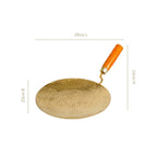 Pure Brass Tawa With Wooden Handle