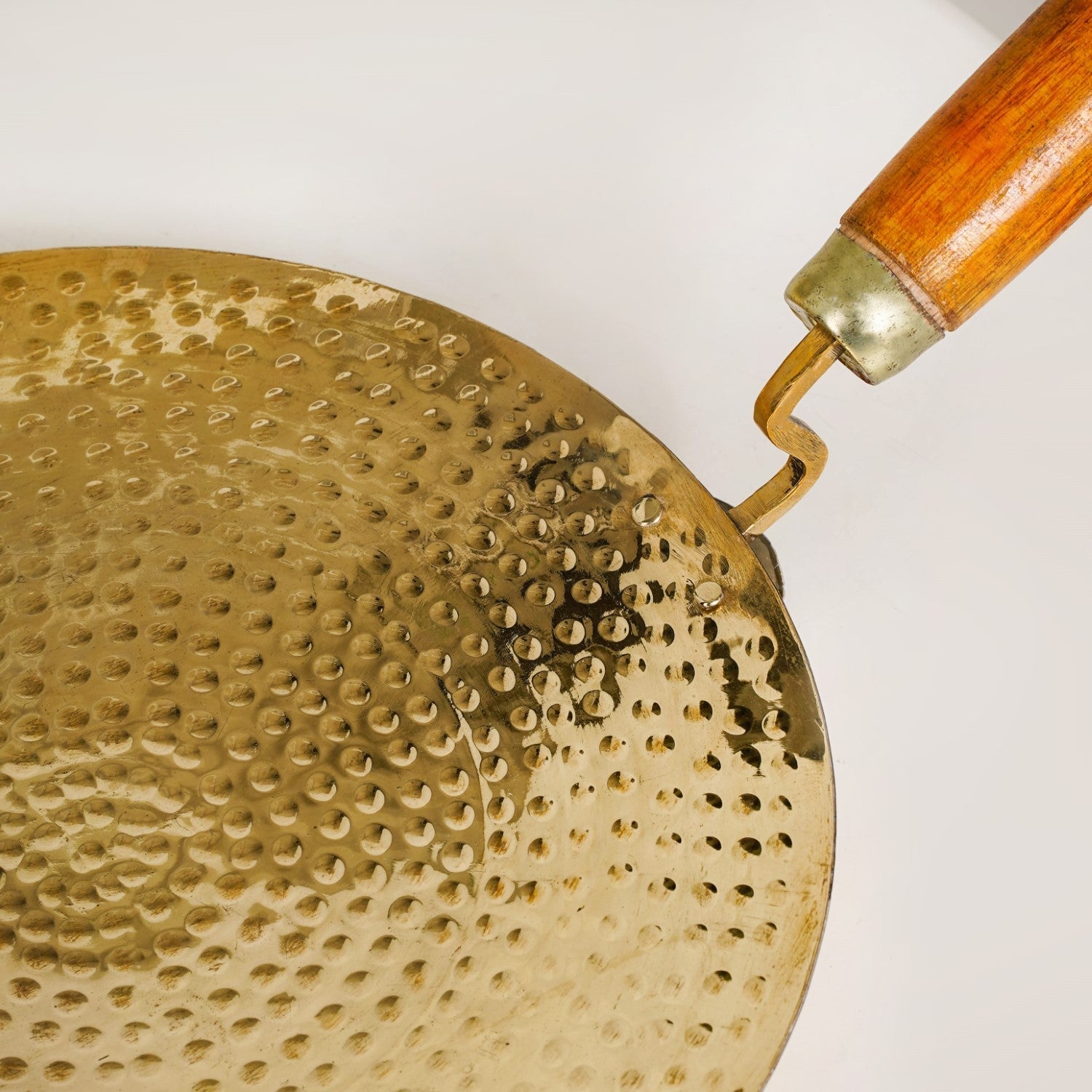 Pure Brass Tawa With Wooden Handle