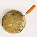 Pure Brass Tawa With Wooden Handle