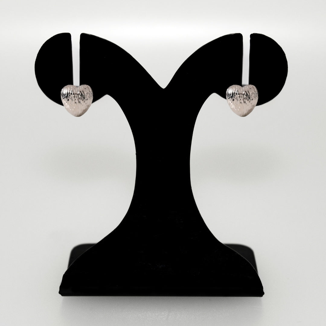 Pure Heart Studs Silver