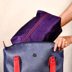 Purple Zippered Shoe Bags For Travel Large Set Of 3