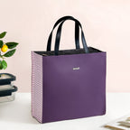 Purple Vegan Leather Lunch Bag