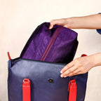 Purple Zippered Travel Shoe Bags Small Set Of 3