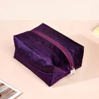 Purple Zippered Travel Shoe Bags Small Set Of 3