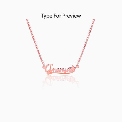 Rose Gold Personalised Star Necklace