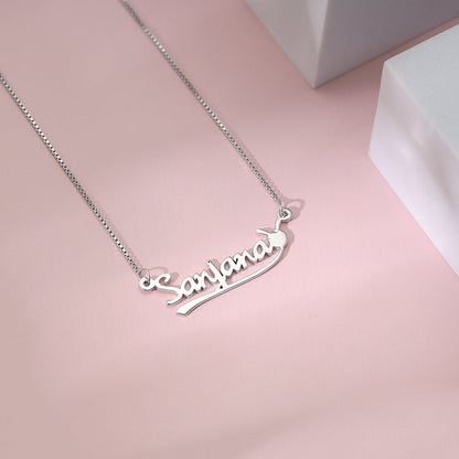 Silver Personalised Bunny Necklace