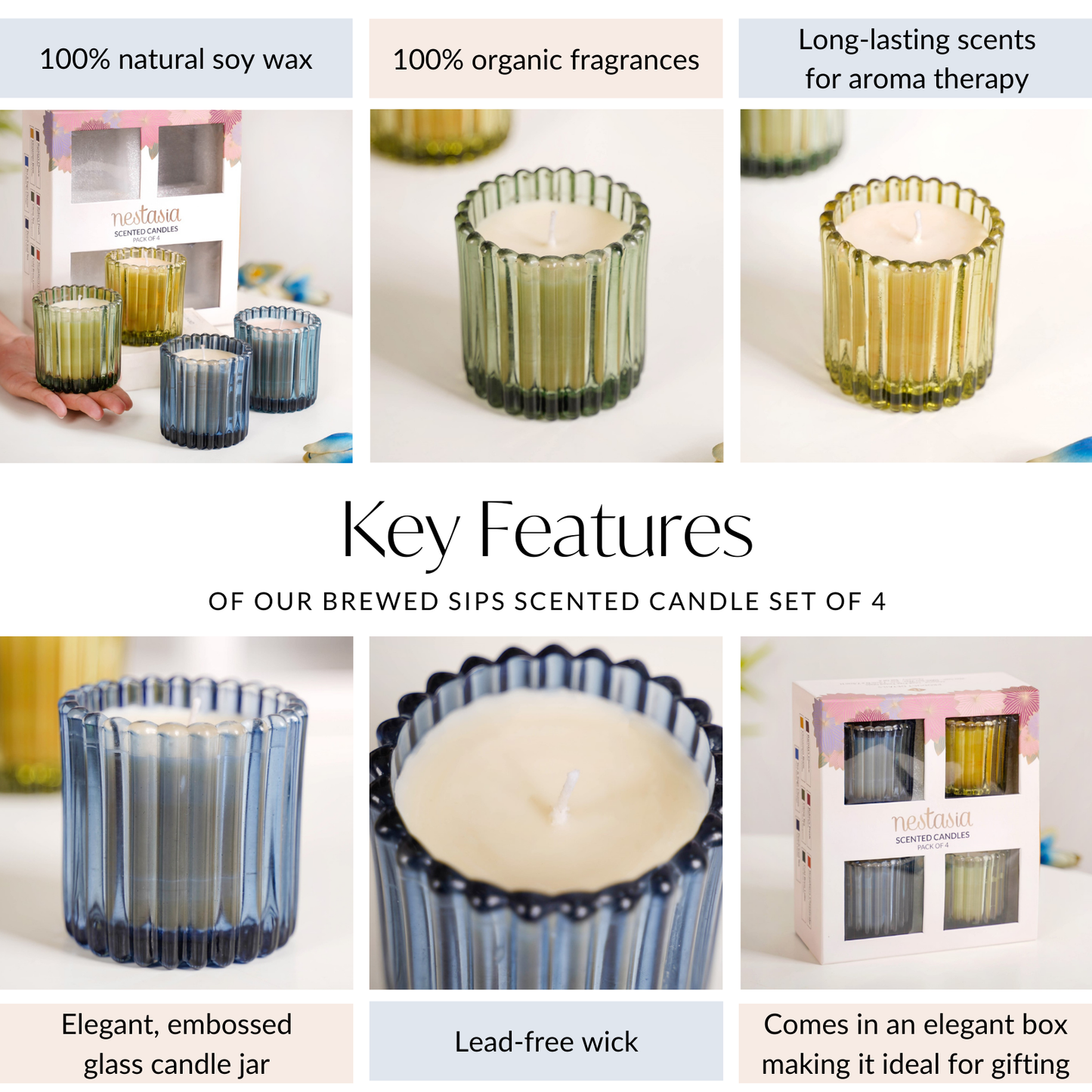 Gradient Sky Scented Candle Set Of 4