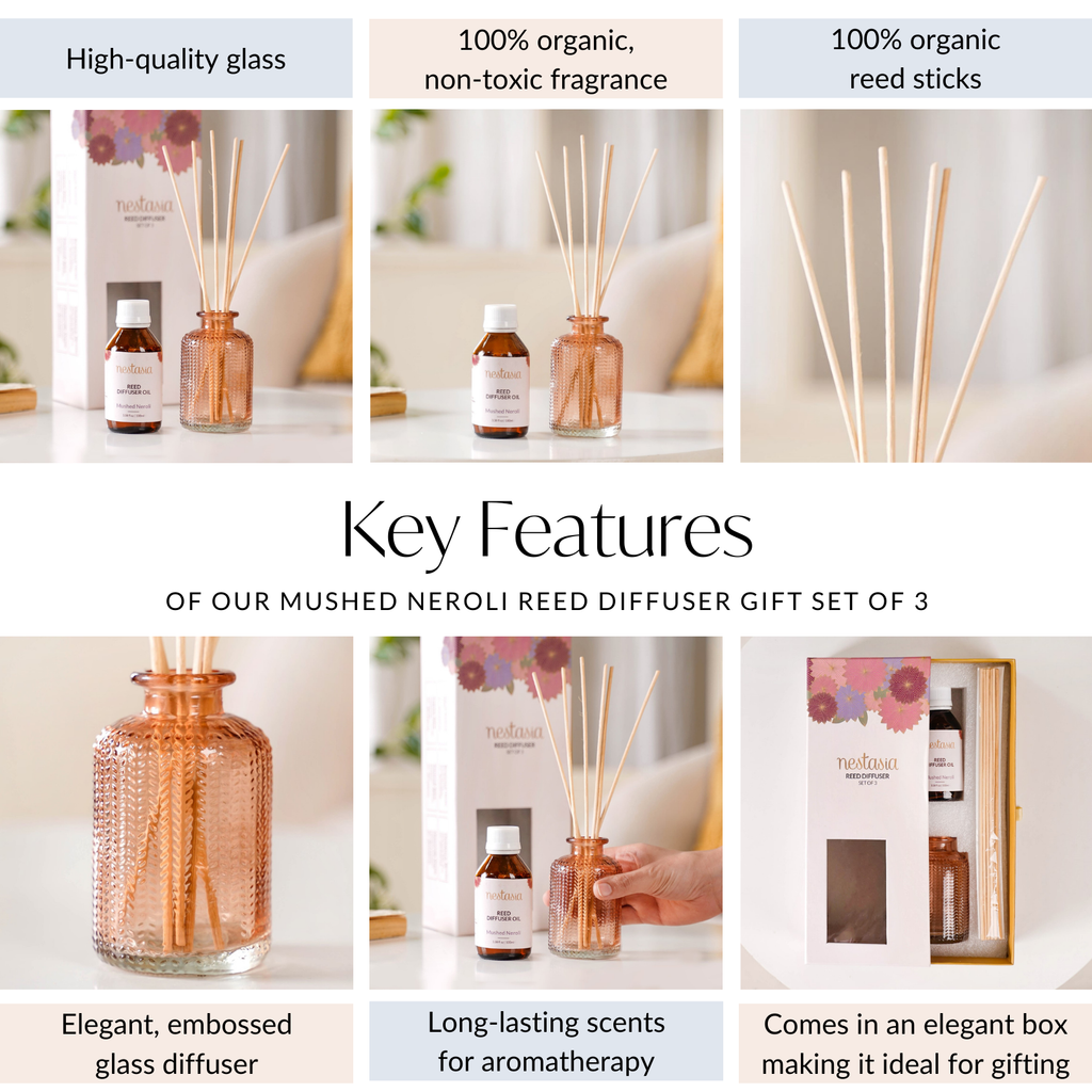 Mushed Neroli Reed Diffuser Gift Set Of 3