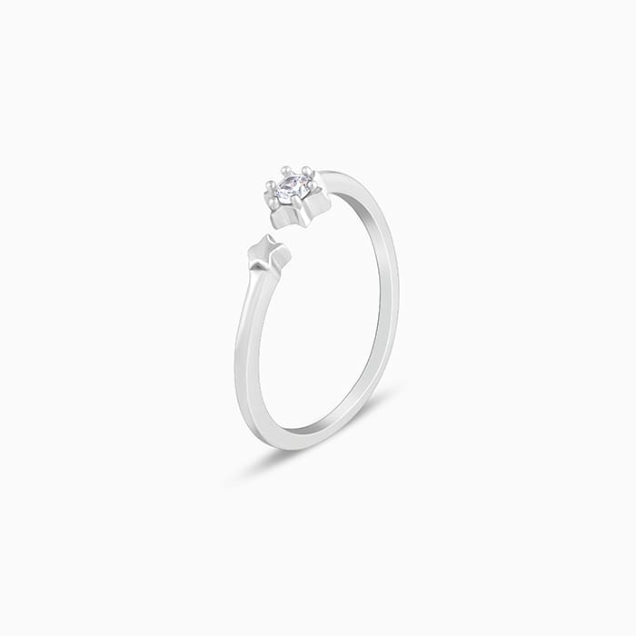 Silver Galactic Blaze Ring