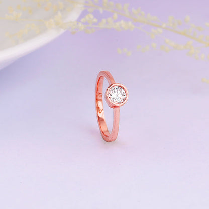 Rose Gold Zircon Shine Ring
