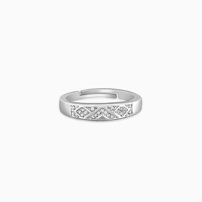 Silver Modern Minimalism Ring For Him