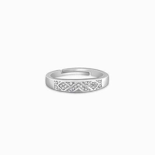 Silver Modern Minimalism Ring For Him