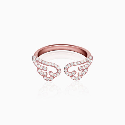Rose Gold Angel Wings Ring