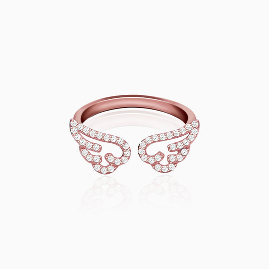 Rose Gold Angel Wings Ring