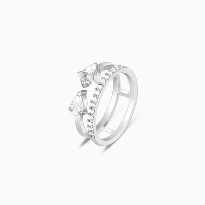 Silver Gorgeous Floral Beauty Ring