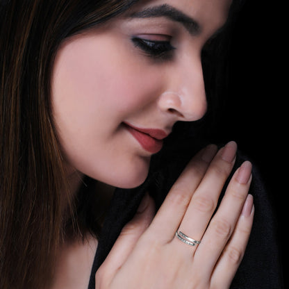 Silver Layered Affirmation Ring