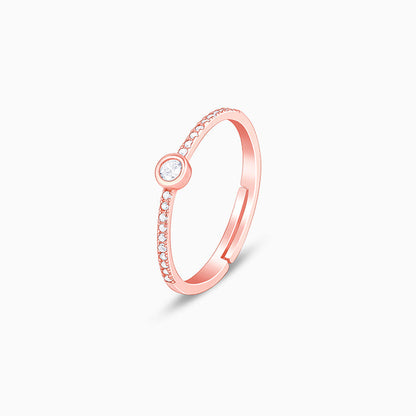 Rose Gold Zircon Epitome of Love Ring