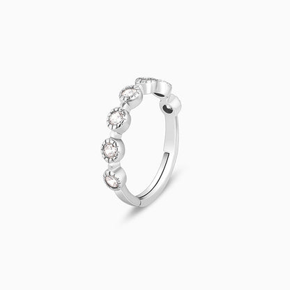 Silver Zircon Melange Ring