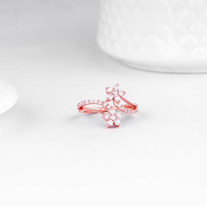 Rose Gold Swish of Shine Ring