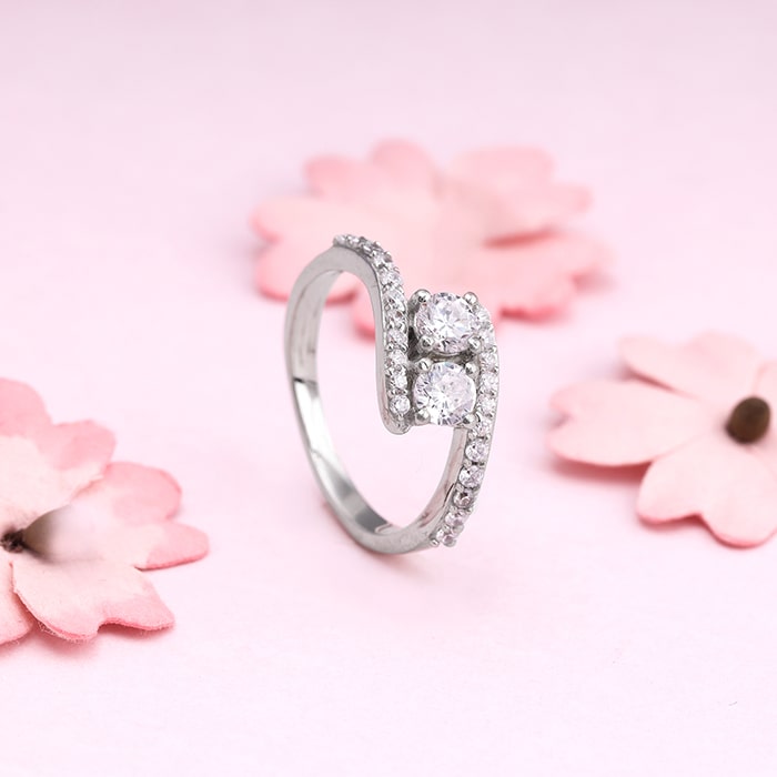 Silver Midnight Elegance Ring