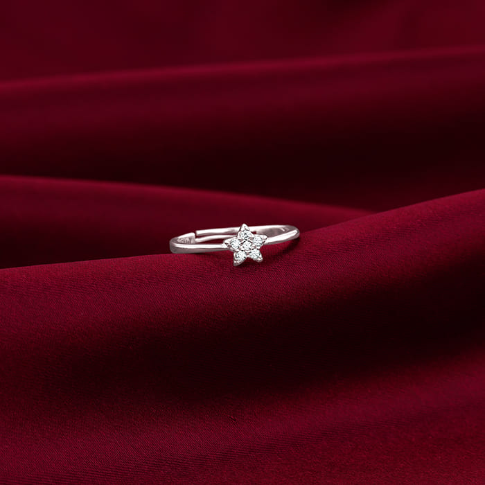 Silver Star Constellation Ring